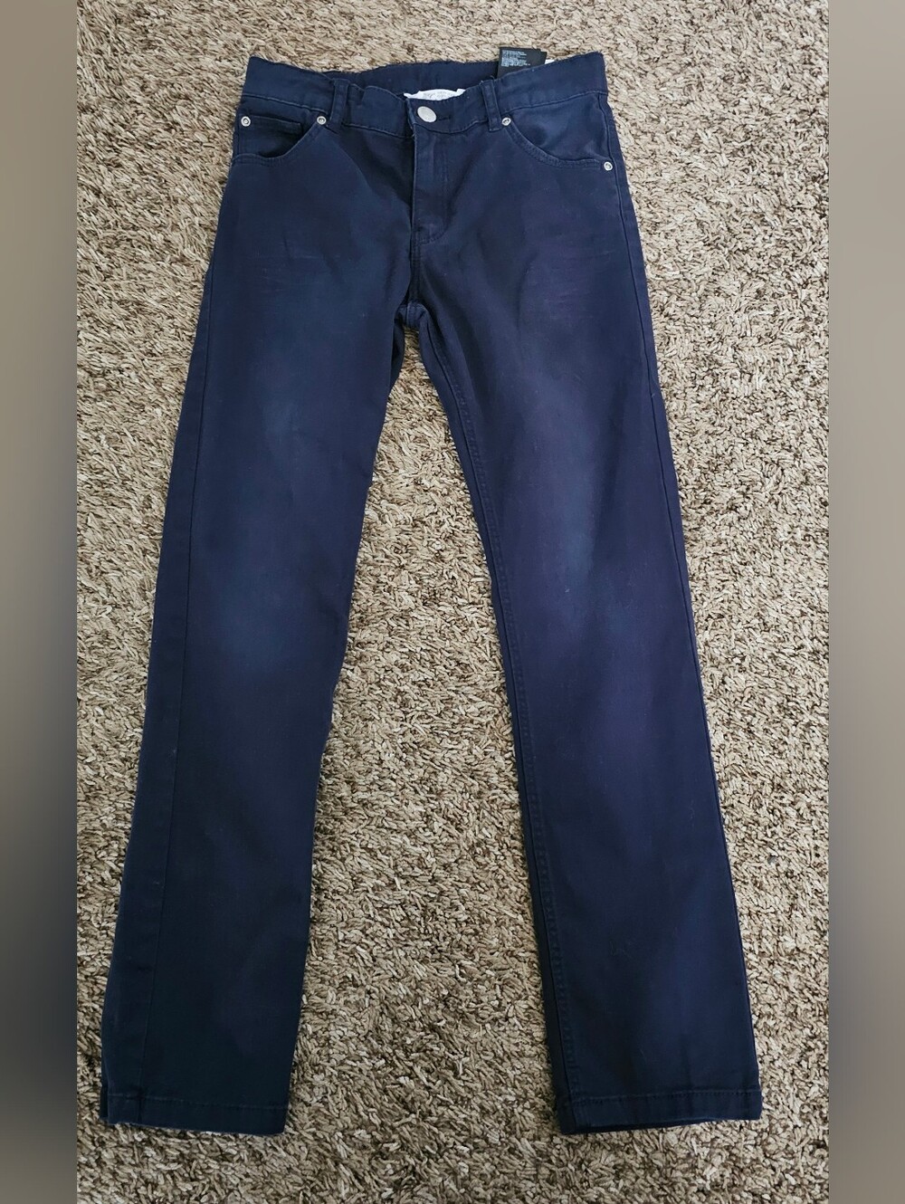 H&M Boy Jeans Dark Wash blue pants denim Size 8-9 medium Youth pockets Straight